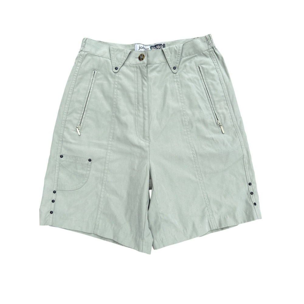 Jamie Sadock Womens  Soft Sage Green Technical Golf Shorts Multi Pocket Size 4